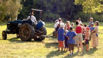 Loading onto the wagon