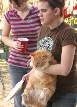 Aimee Gable and cat