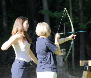 Heidi shooting, Becca giving directions